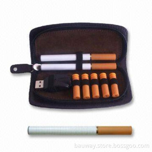 Electronic Cigarette with Leather Case and 3.3 to 4.2V Working Voltage